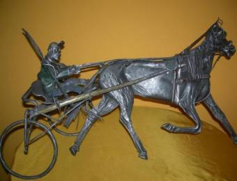 Sculpture en fer forgé - Cheval au trot