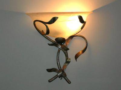 Appliques en fer forgé avec verre