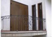 Balcon en fer forgé martelé