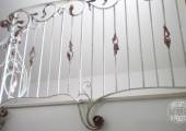 Balustrade en fer forgé polychrome