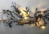 Branche florale en fer forgé