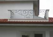 Rampe pour balcon extérieur en fer forgé
