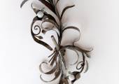 Appliques en fer forgé florales branche