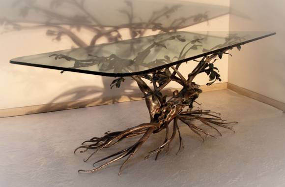 Table en fer forgé - Arbre