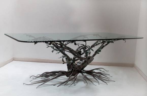 Table en fer forgé - Arbre